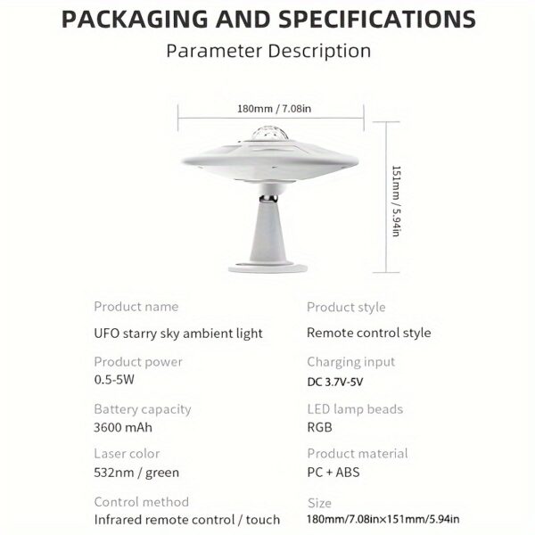 UFO Starry Ambient Lamp - Image 6